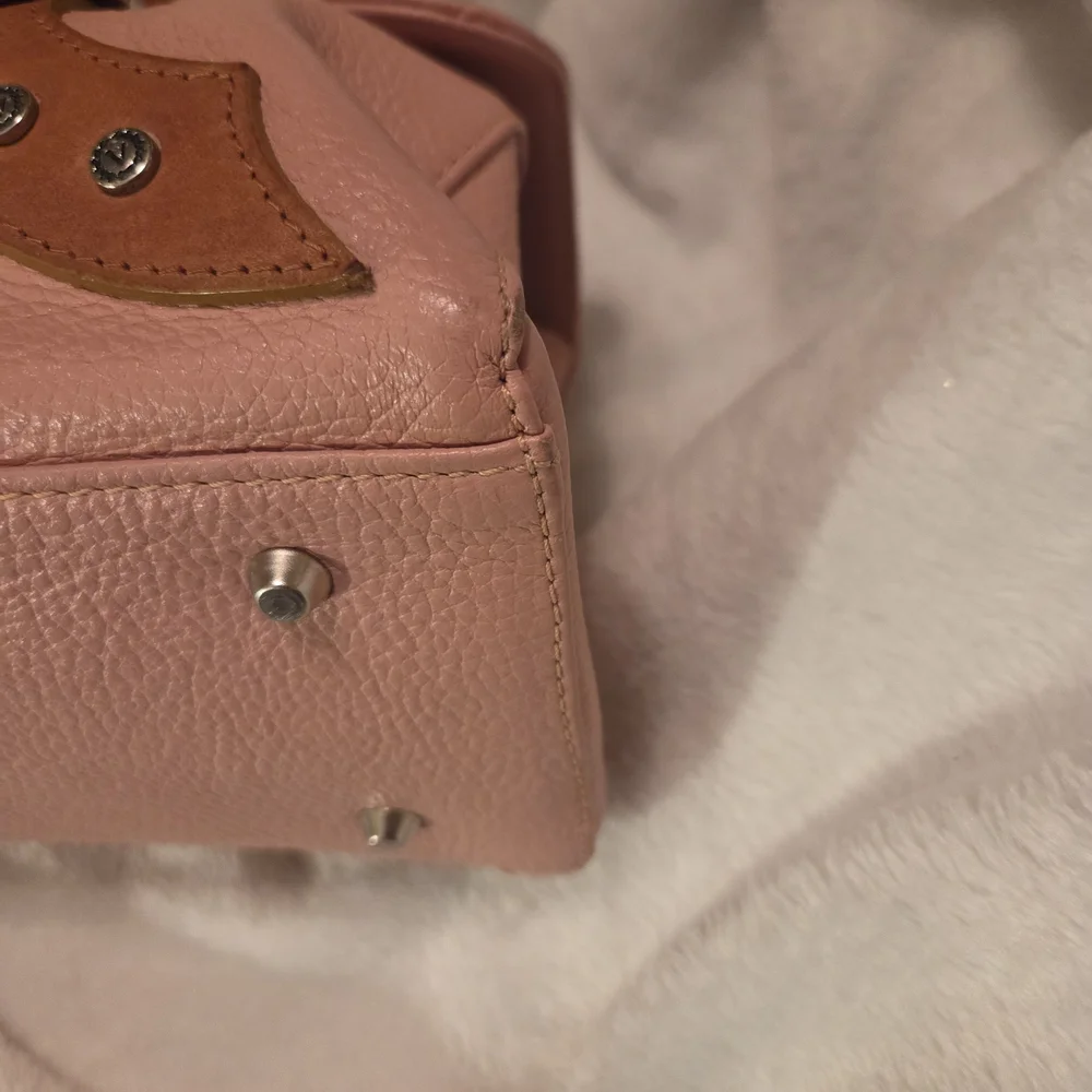 Valentina Pink Leather Barrel Style Shoulder Bag...EUC - Picture 7 of 11